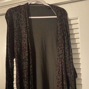 Sanctuary Leopard Print Cardigan Size 2X